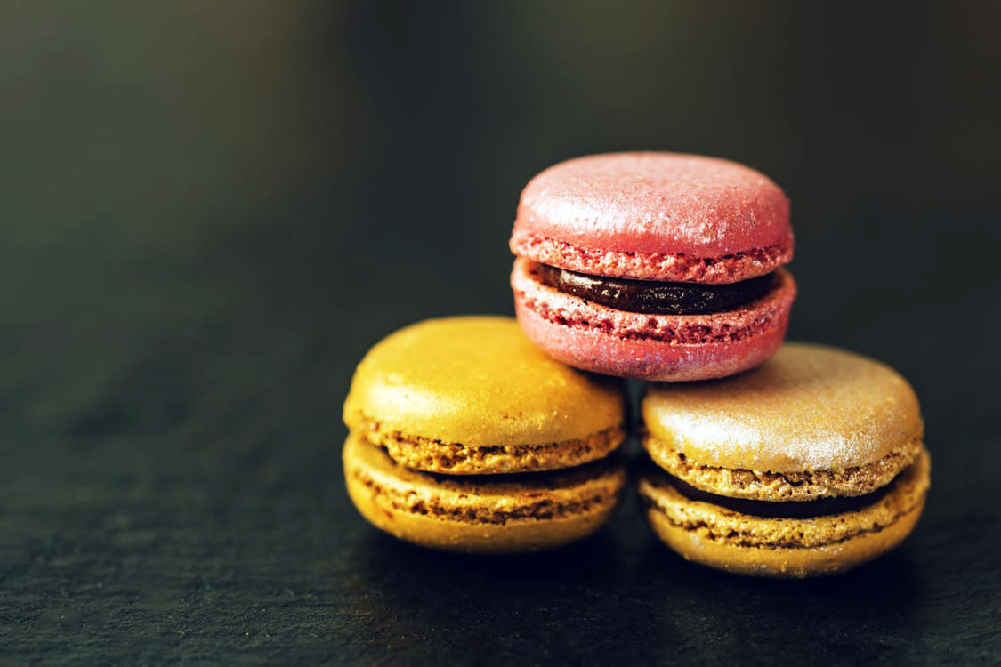black night macarons