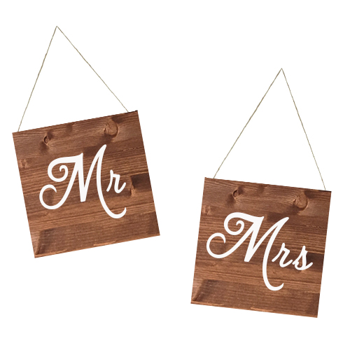 Retro sedia in legno wedding MR e MRS - Sposi - Matrimonio - immagine 3